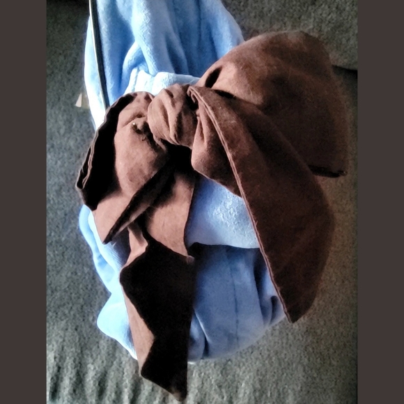 VTG BNWT Juicy Couture Periwinkle/Brown Velour Shoulder Purse Y2K - Picture 5 of 10